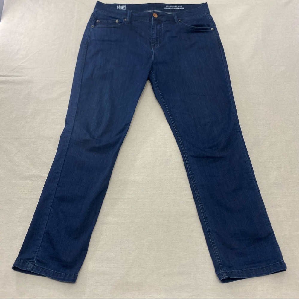 Mugsy Jeans Mens 36x29 Blue Studio Blue Slim Fit Stretch Dark Wash FLX3NSB
